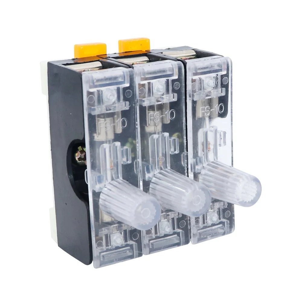 FS-103 тройной Встроенный держатель предохранителя направляющего рельса с подсветкой 6x30 мм Предохранитель 1A 2A 3A 4A 5A 6A 7A 8A 10A 12A 15A 20A 30A