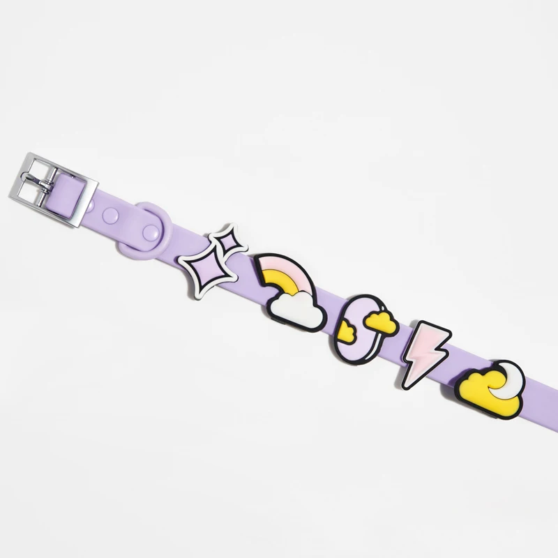 Personalized Charms Premium New Design Large Colorful Wholesale Custom Logo Luxury Designer PVC Waterproof Pet Cat Dog Collar