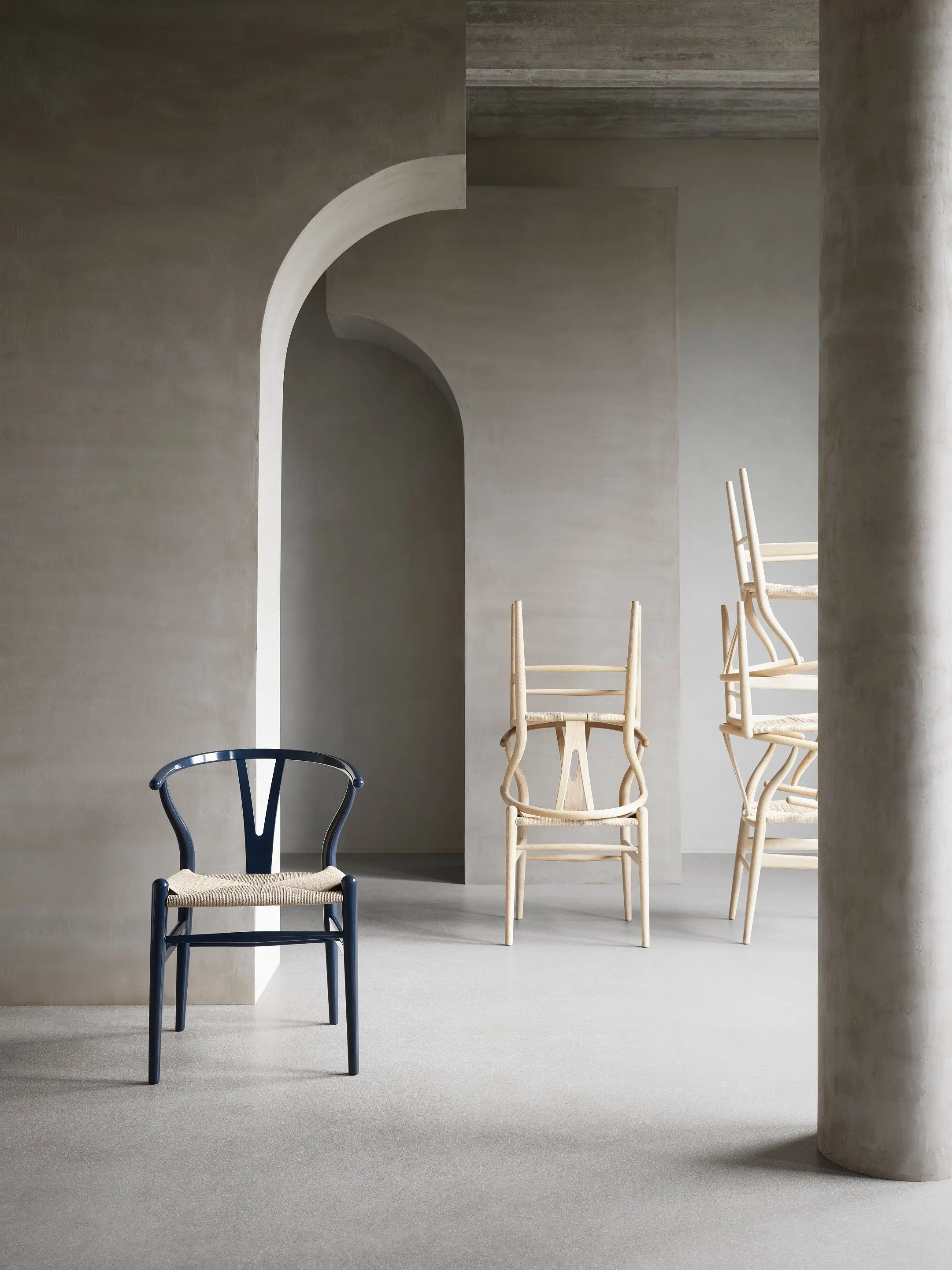 Dining Room Living Room Y Chairs Vintage Wishbone Chair Classic Solid Wood & Natural Rattan Seat Comfortable Multiple Functions