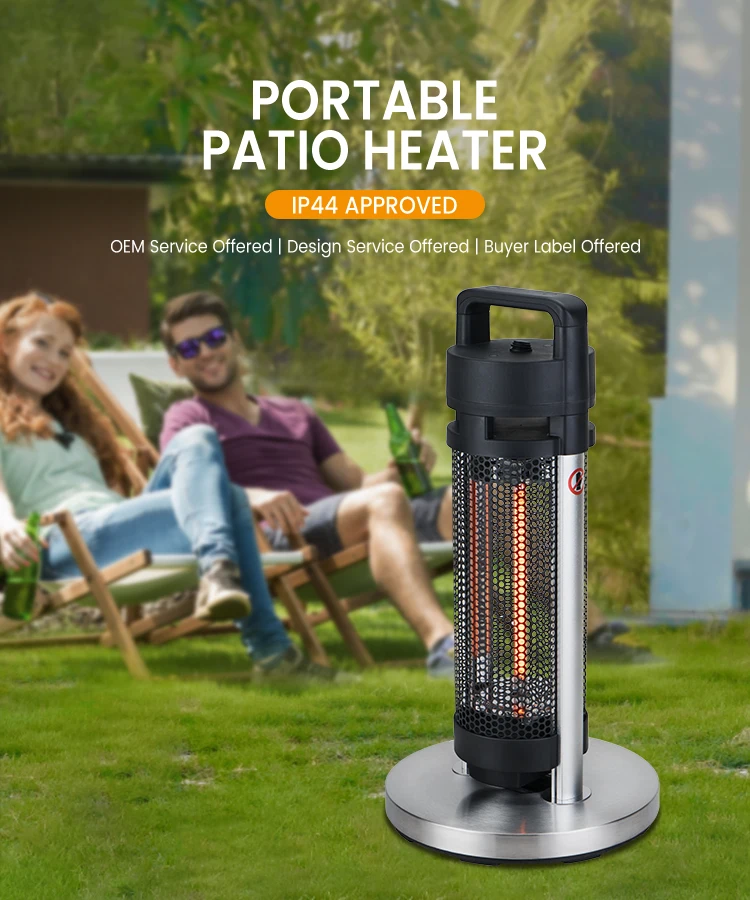 Manufacture Prices 1200W Portable Patio Heater Carbon Fiber Infrared Electric Heater