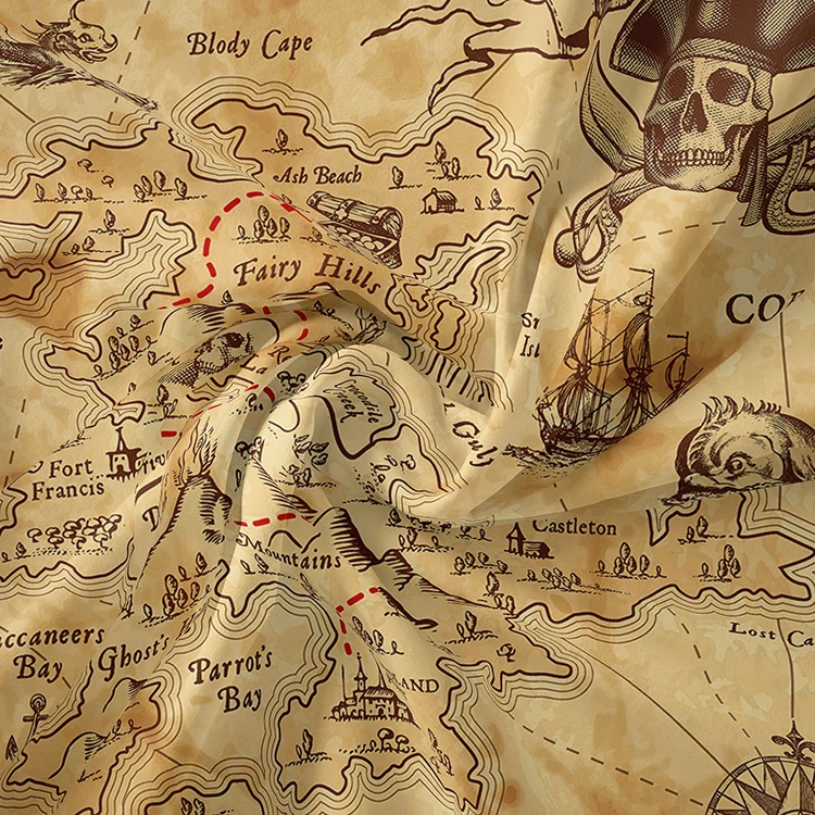 Cartoon Animal Landmarks Map Children Educational Geography Tapestries Kids World Map Tapestry