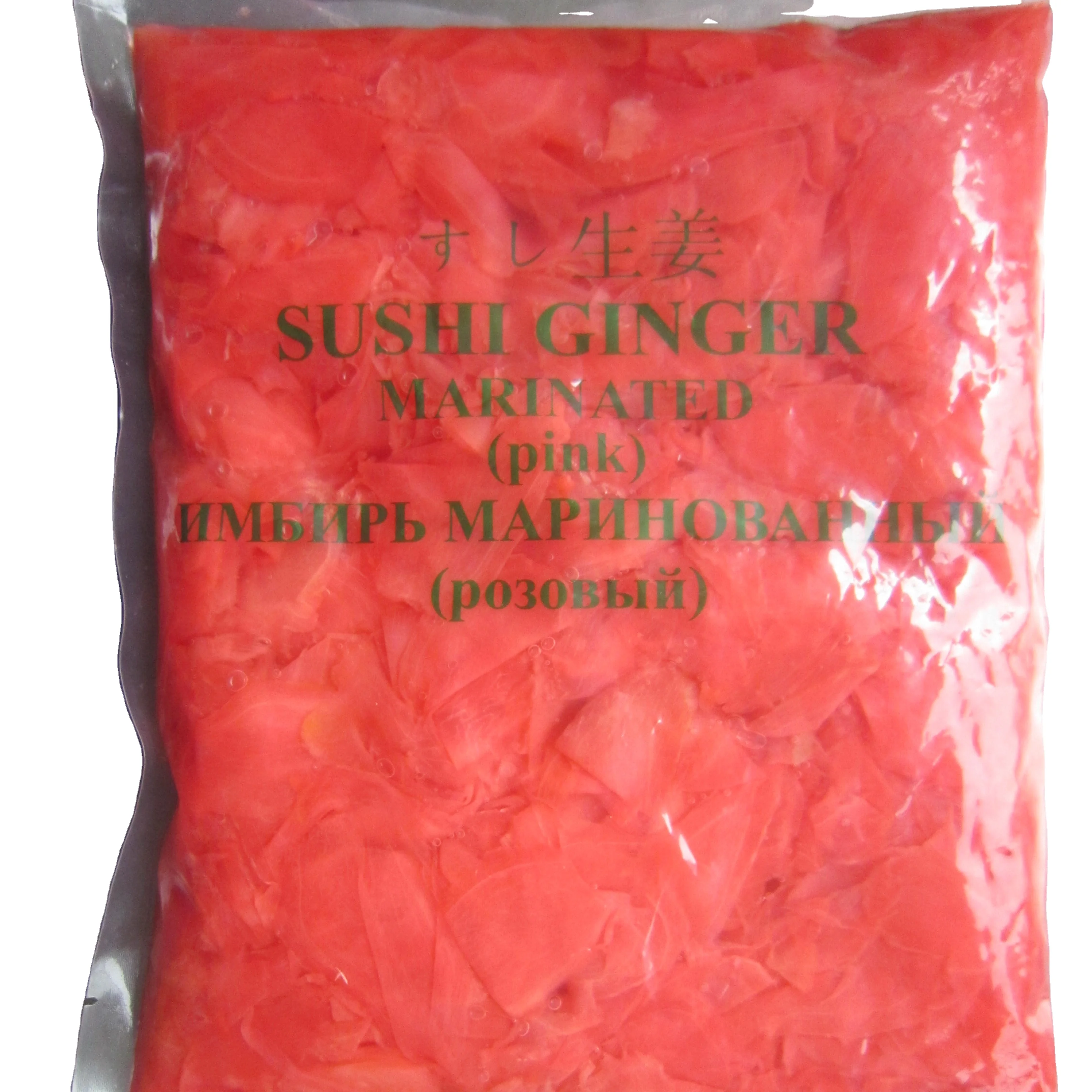 
good quality seasoned Japanese sliced sushi gari pink 1kg for Japanese restaurants and sushi bars 