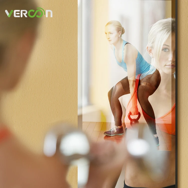 Chinese factory 32/43 inch touch screen VERCON smart fitness mirror touch screen home workout mirrors