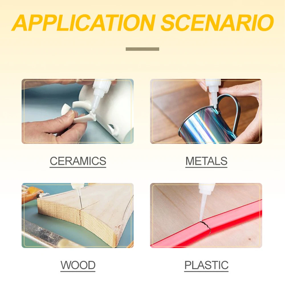 Bailida China Factory Customization Instant Adjusted High Quality Rubber Super Glue for Wood Plastic