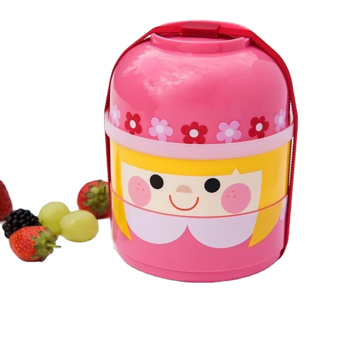 Japan Plastic 3 layer anime Kids Doll Bento Box Food Container The Bento Box doll lunch box