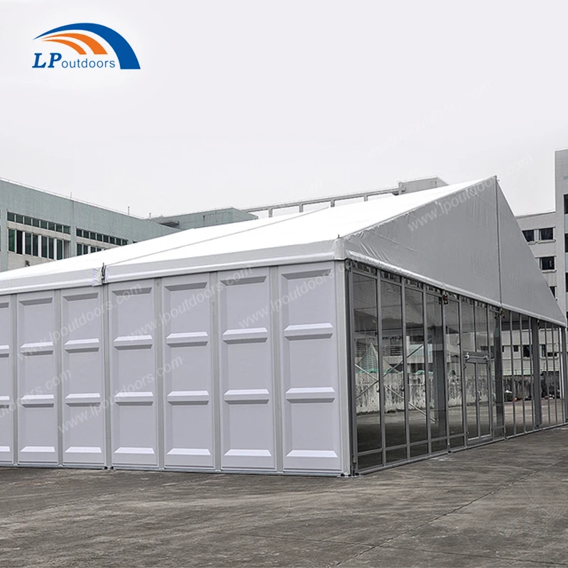 20x20 40 50m Outdoor aluminum Frame glass wall large big party storage tent for exhibition and event