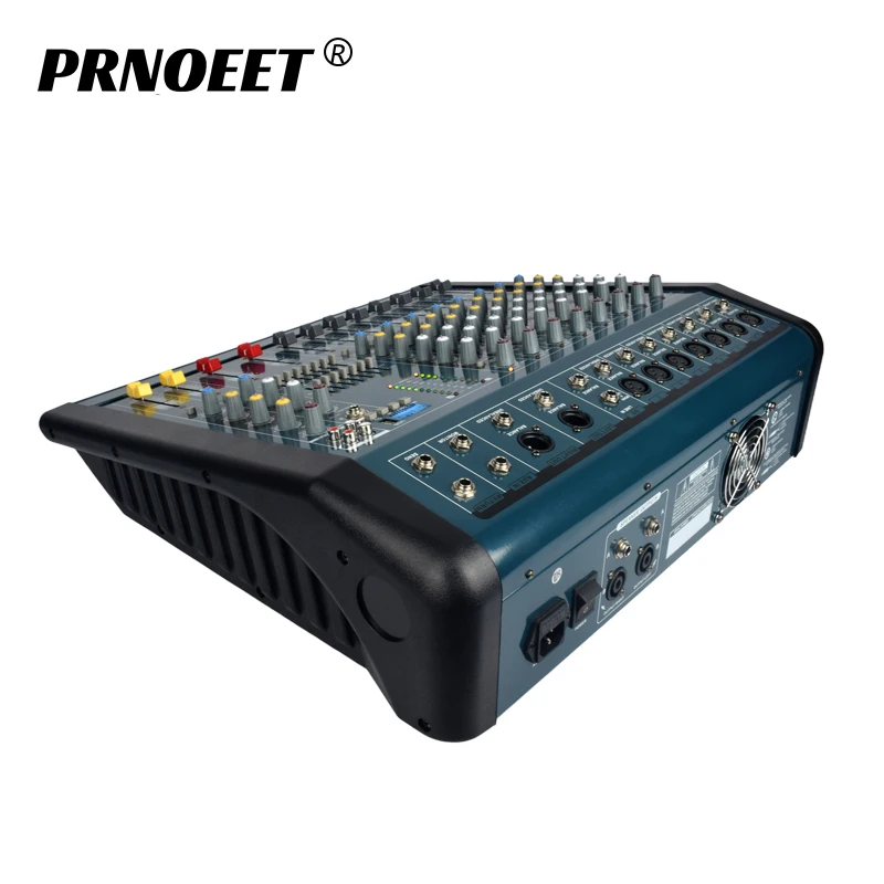 GREEN COLOR  USB digital mixing console professional 8CH audio mixer for speaker with amplifier