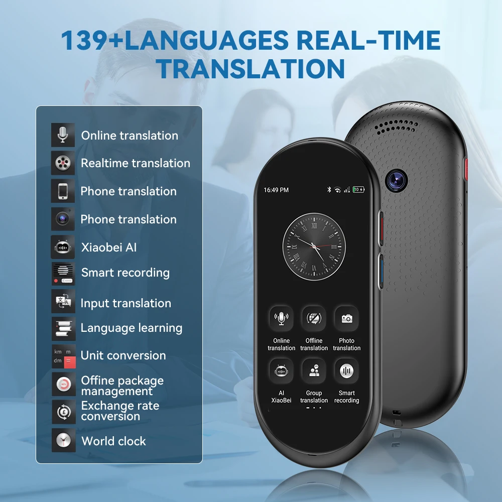 Factory Wholesale Smart Translator Support 139languages Translation with AI Assistant Touch Screen for Business Daily Life