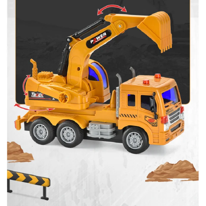 Обучающие игрушки R/C строительный автомобиль 25 см с музыкой и подсветкой инженерный грузовик дистанционным управлением
