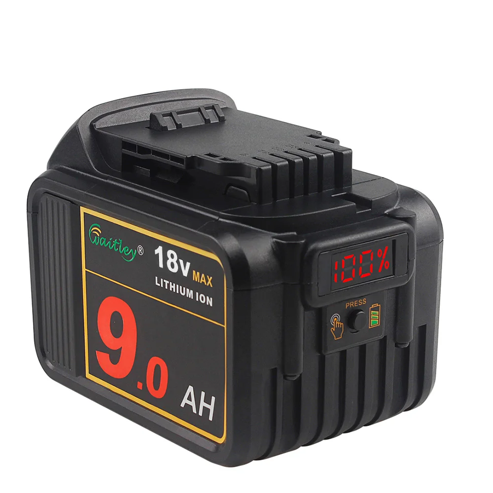 Waitley 18V 9.0Ah MAX XR Lithium Ion Battery Replacement for Dewalt Power Tool 9000mAh DCB184 DCB181 DCB201 DCB200 20V 18 v 9A
