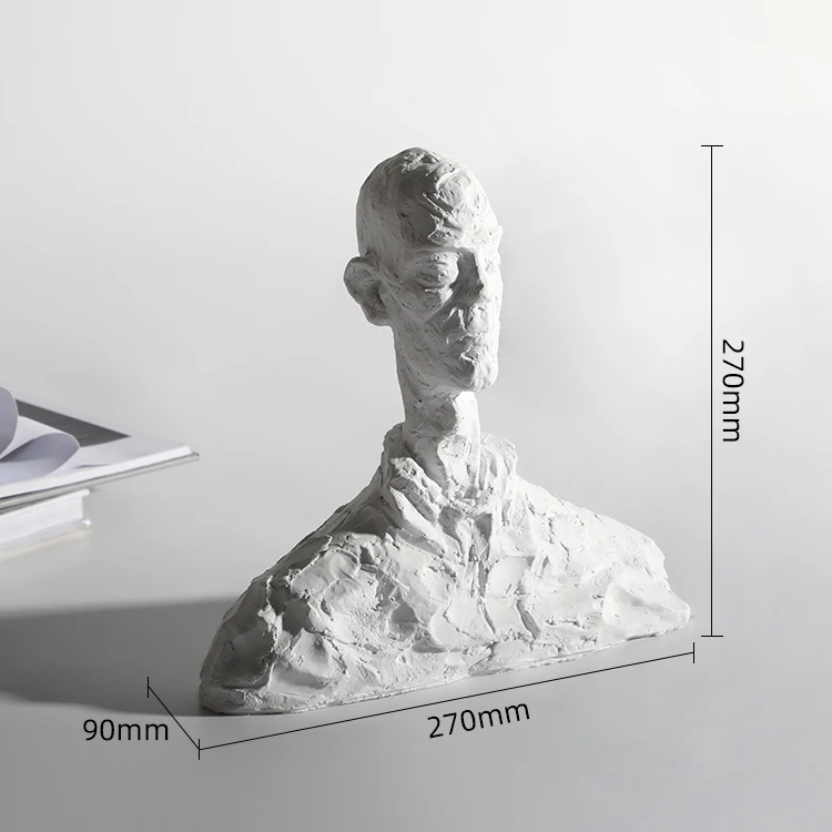 Resin male sculpture home decorative sculpture indoor object modern abstract design presents gifts