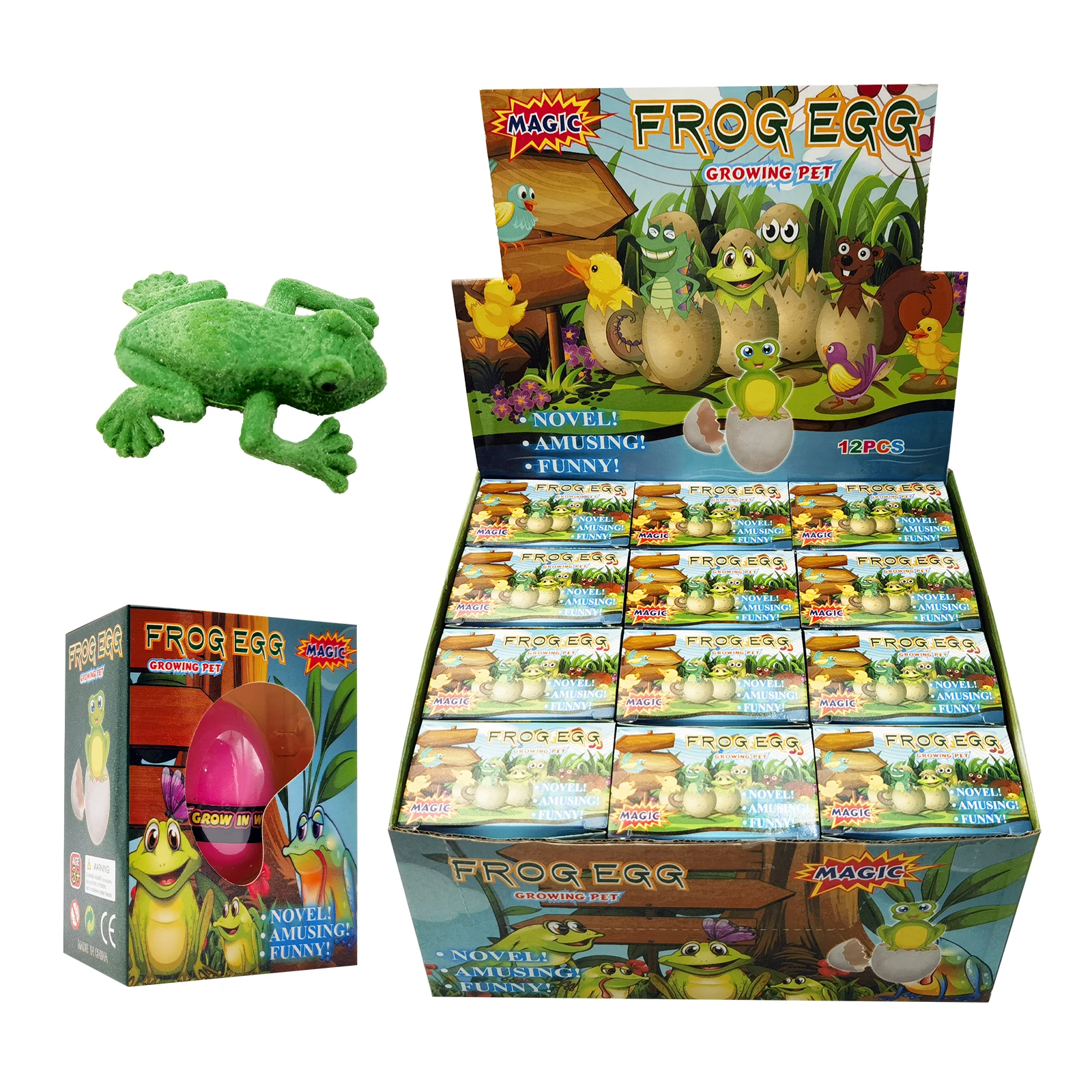 Creative Frog Hatching Egg Water-Growing Toy for Boys Educational Animal Hatching Toy that Soaks in Water for Growth