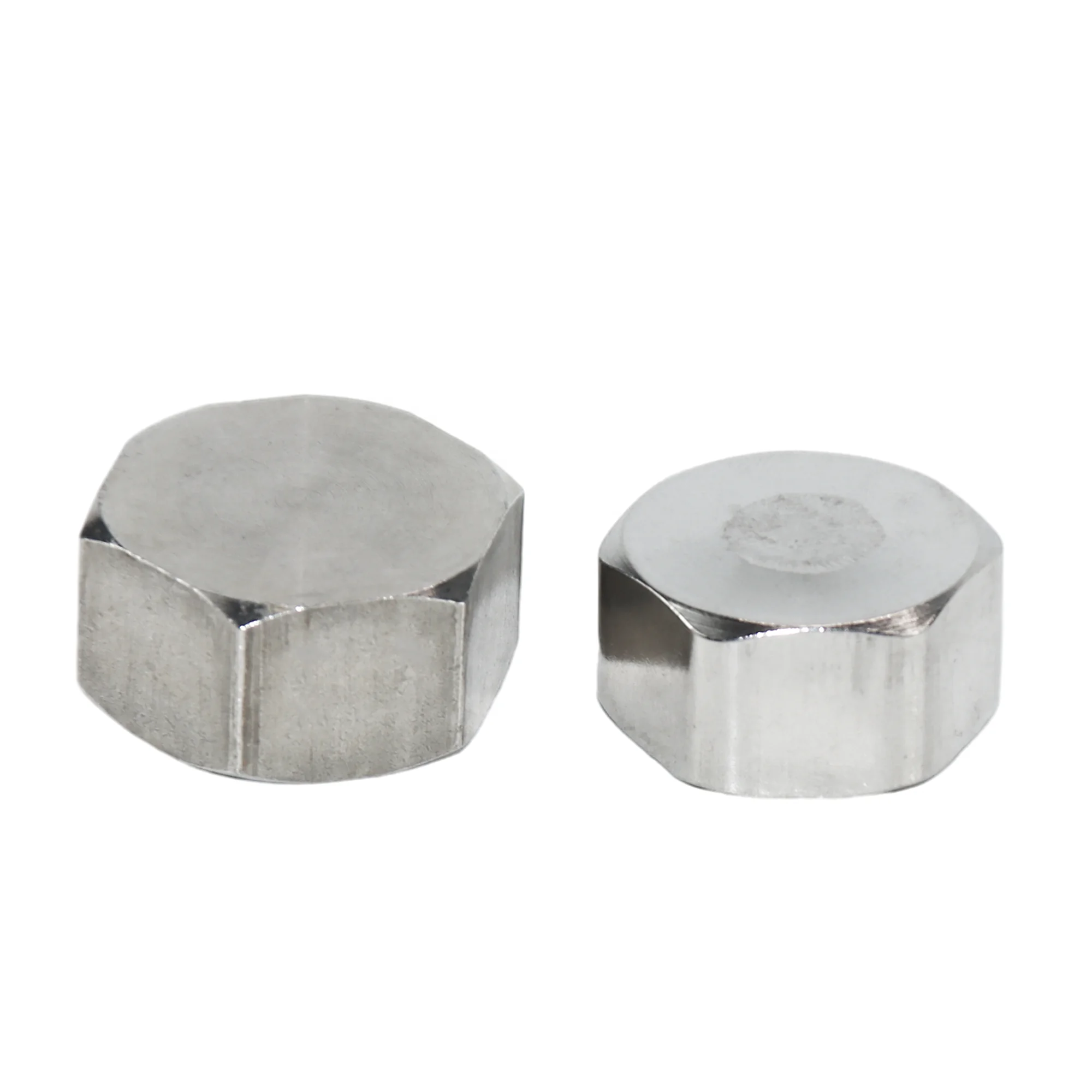 DKV 304 Stainless Steel Hex Pipe Cap Female Thread ASME DIN JIS BS BSP NPT Threaded Hex Cap 150# Threaded hexagon cap