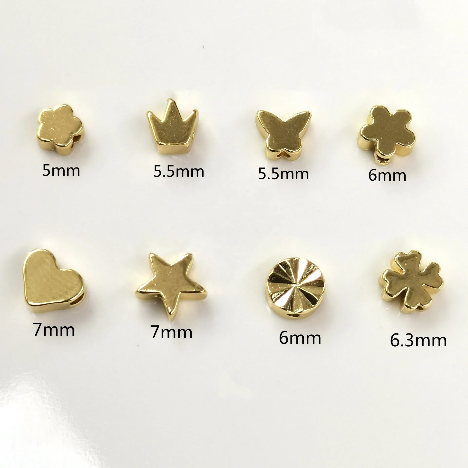 Аксессуары 14K сохраняющие цвет золотые свободные бусины любовь пять звезд разделенные diy ювелирные изделия браслет Бисероплетение