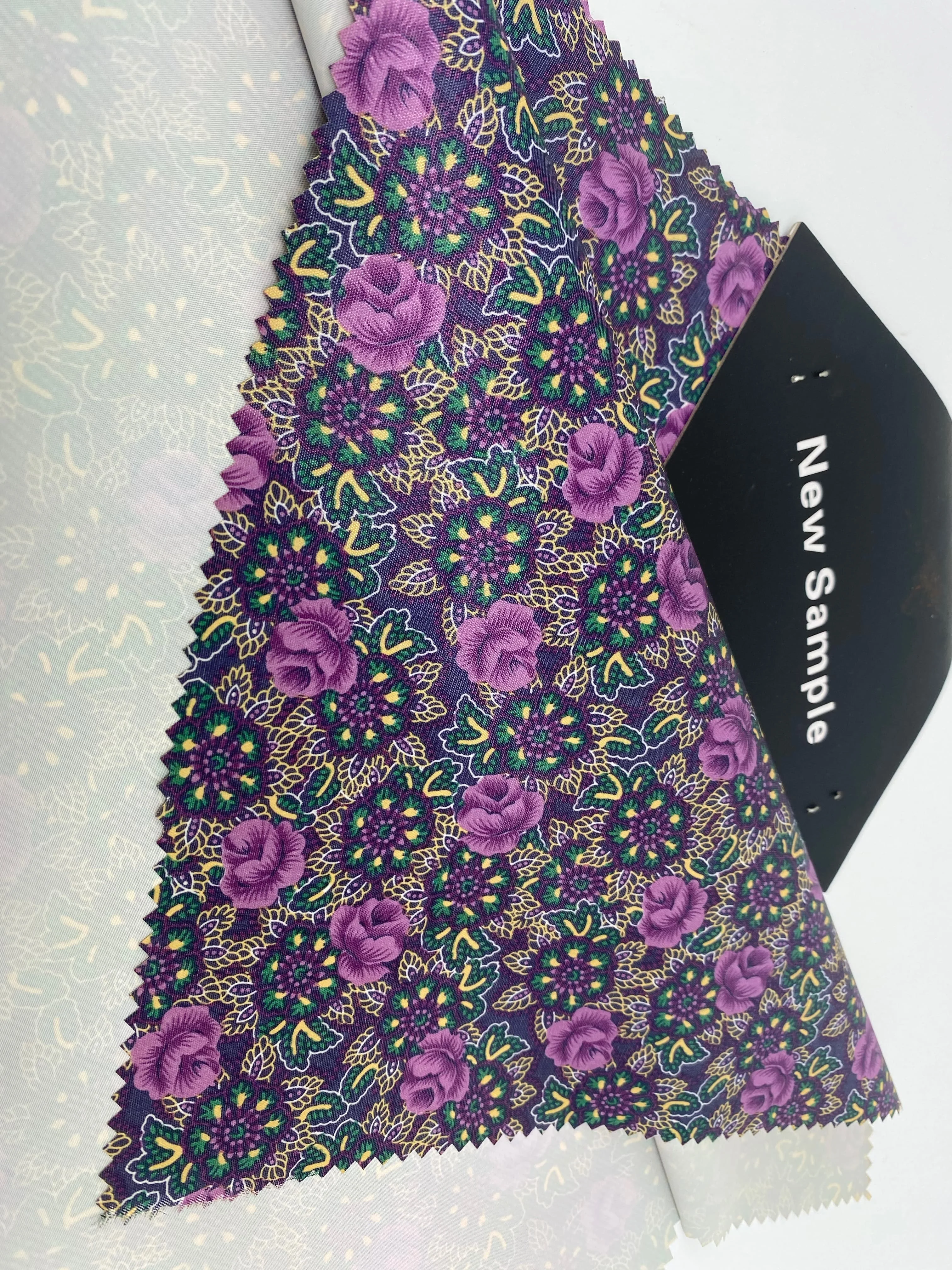 High Quality Fashion Purple Flower PVC Coating  Fabric with WR  for Rainwear/raincoat/poncho Fabric
