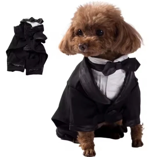 Lead knot is suitable for parties, weddings and other festivals handsome close-fitting pet dress suits