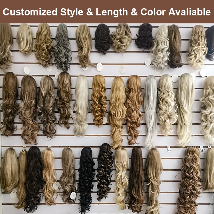 Julianna 20 Inch 28Inch Kanekalon Futura Water Wave Body Wave Afro Curly Naturel Synthetic Hair Drawstring Ponytail Extensions