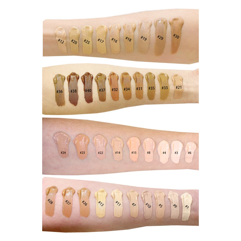 Popular good news cosmetics makeup make your own logo full coverage liquid foundation vegan long lasting