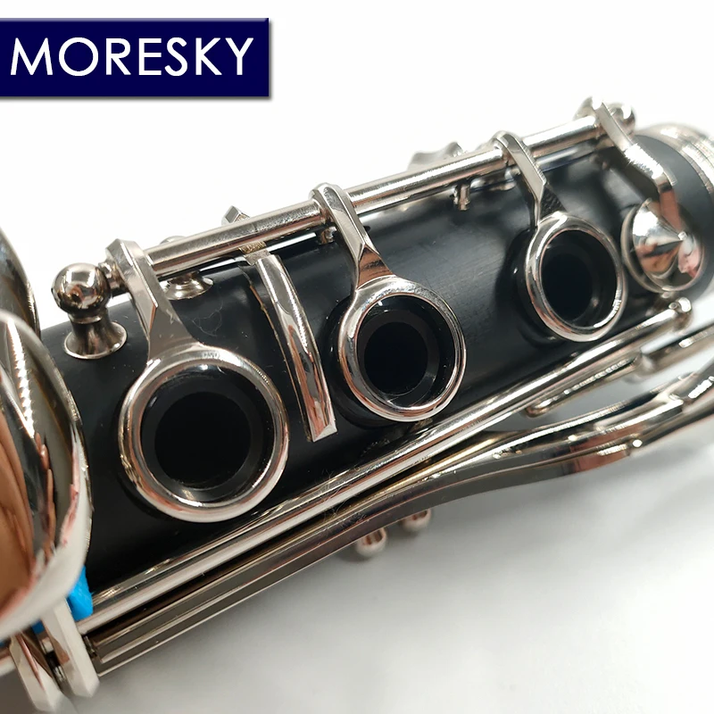 MORESKY Clarinet 17/18 Keys Bb Natural hard rubber/Bakelite ABS pipe body material Clarinet MCL-186
