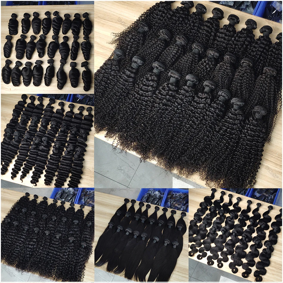Raw Brazilian Hair Bundles Straight Hair For Black Women Natural Color  Bundles Remy Hair 10-32 InchesBody Wave 28 30 36nches Br