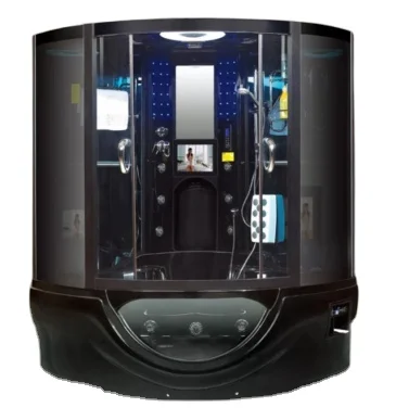 2 человека черный угол стекла ванная комната влажные Паровая душевая комната Ванна кабина душевая кабина в гостинице для дома