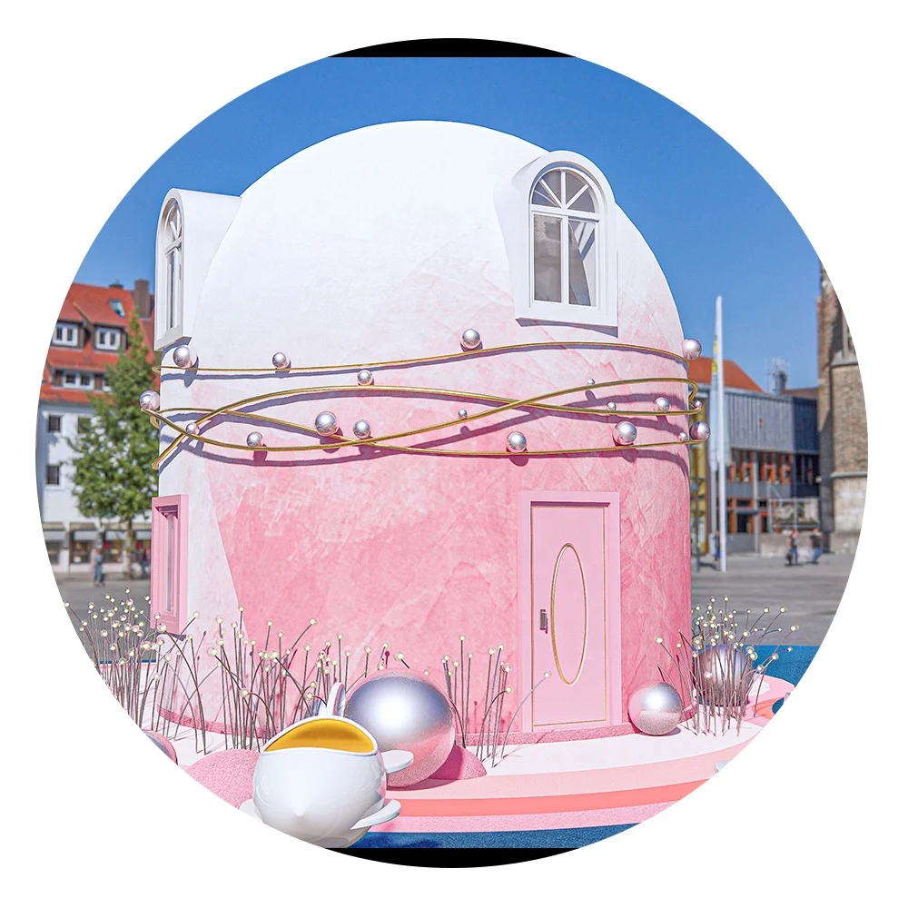 Dome house with steel structure Parent-child home stay house spherical awning room