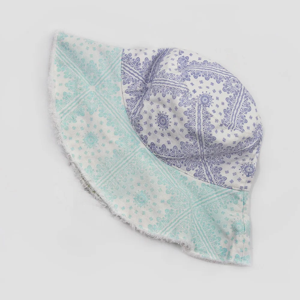 Summer Colorful Unisex Oversized Print Patchwork Bucket Hat