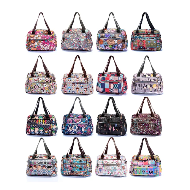 Wholesale stylish sublimation or digital printing messenger bag ladies colorful hand bag shoulder bags with long handles