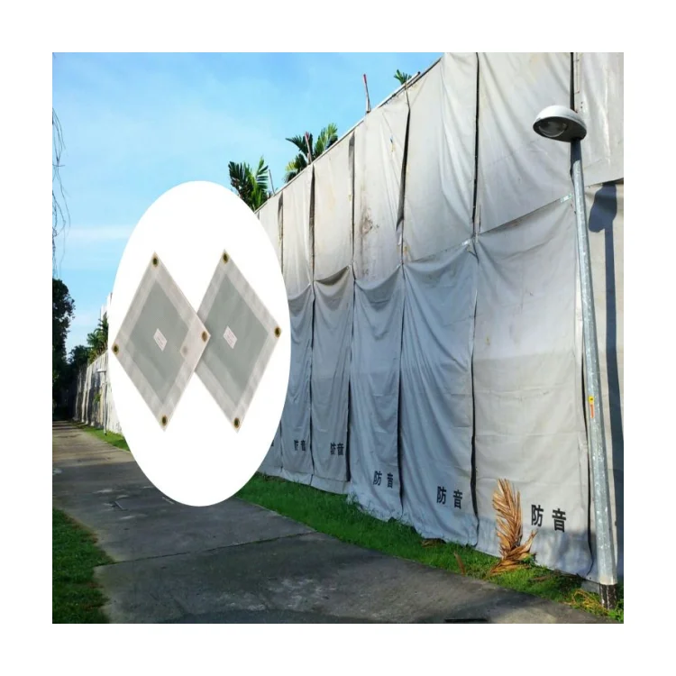 Wall Noise Barrier Hanging on Security Fencing Panels Tarpaulin Sound Barrier Tarpaulin