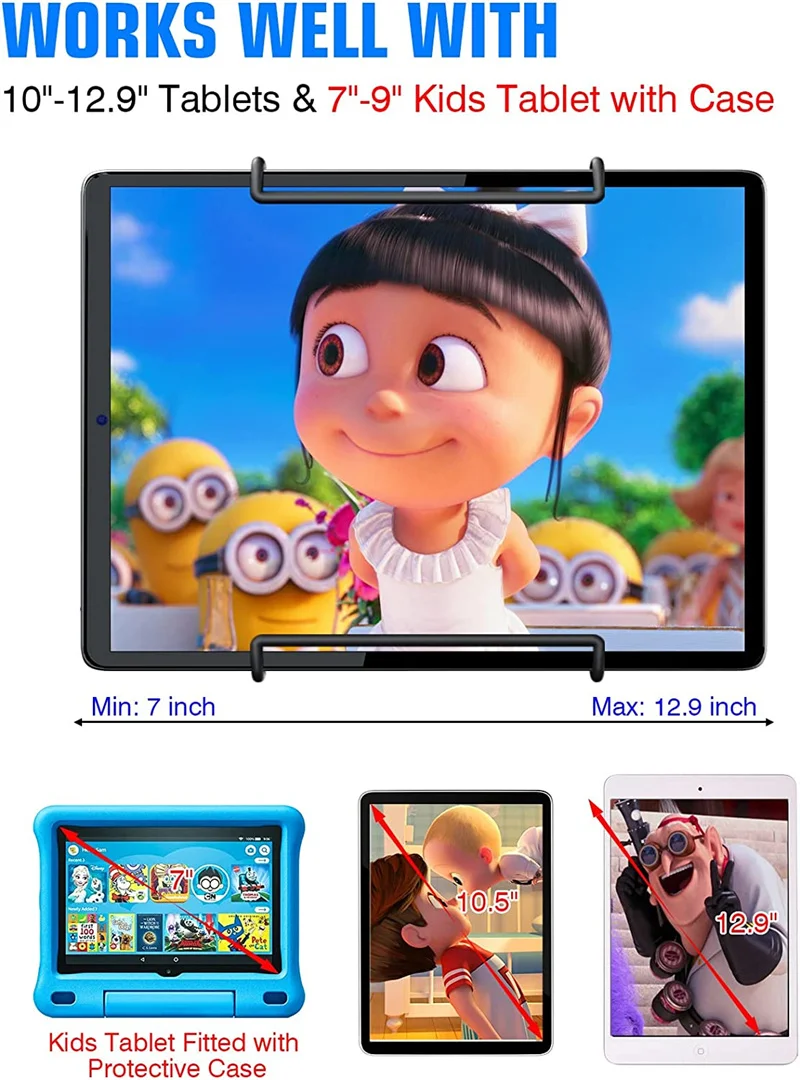 Custom Mobile Holder Car Headrest Mount Holder Phone Accessories Car Headrest Mount Holder For ipad for 7-12.9 inch tablet PC