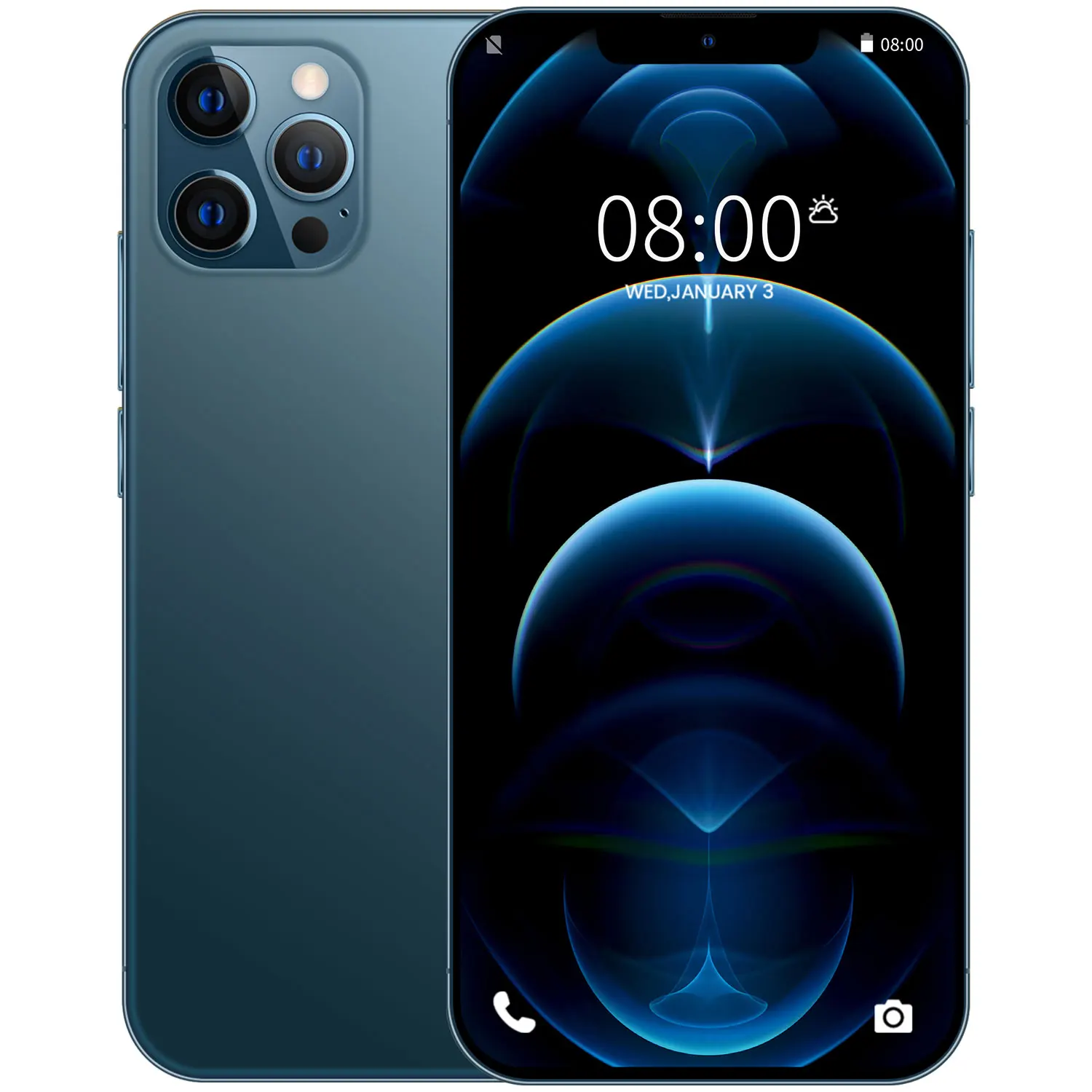 PHONE12 PRO MAX 8GB+256GB 16MP+32MP 6.7 Inch I12 PRO 4G Mobile Smartphone With Sim Card Big Battery Android Cell Phone