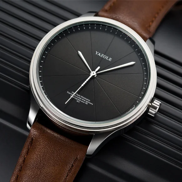 YAZOLE D 503 горячая распродажа Классические мужские часы на заказ все черные reloj водонепроницаемые Роскошные Кварцевые персонализированные наручные