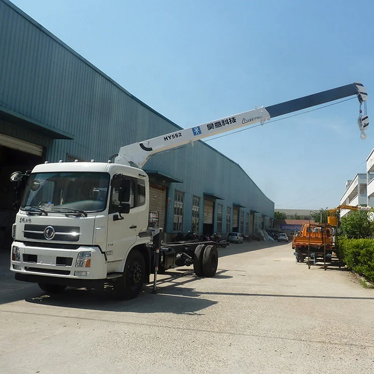 5 ton mobile truck crane loader lorry mounted hydraulic rc control