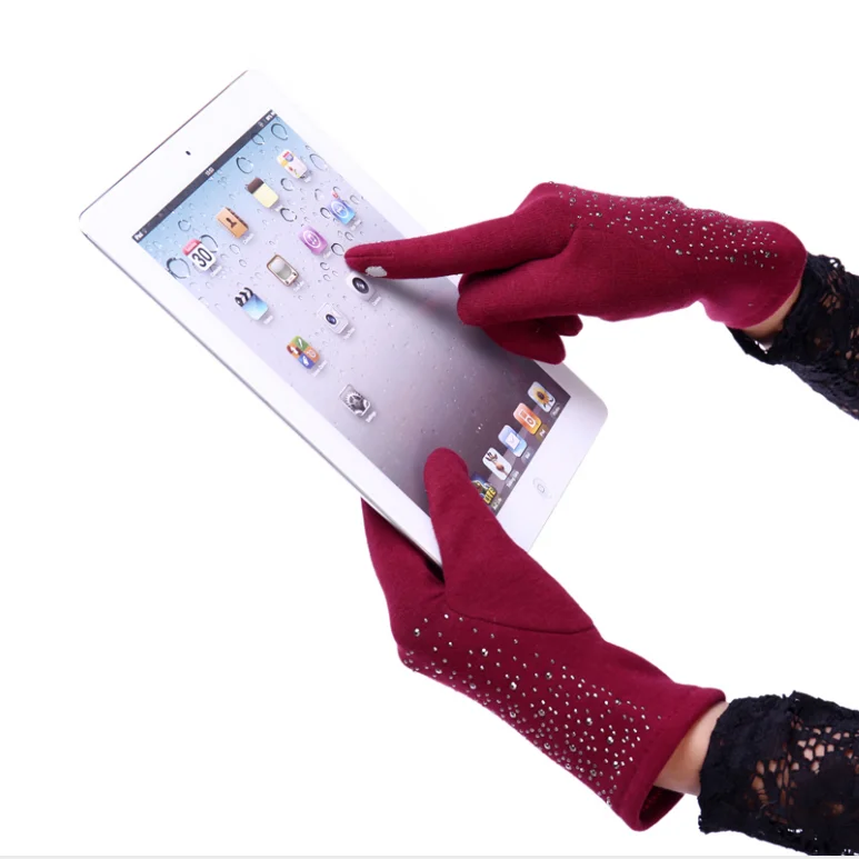 Ladies winter magic wool touch screen gloves