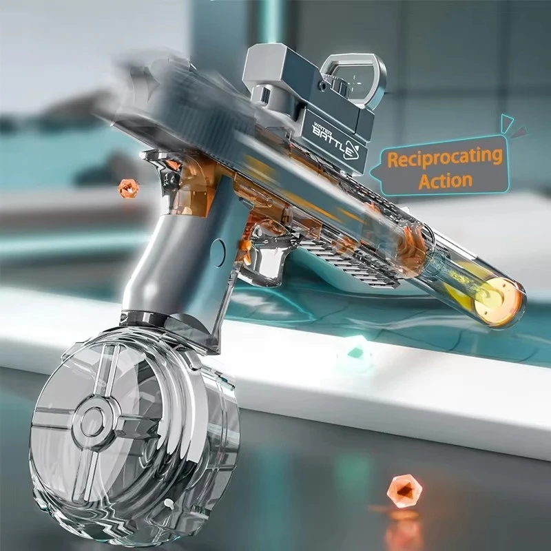 New Light Up Desert Eagle Electric Water Gun With LED Electric Automatic Water Squirt Gun for Kid Summer toys  Pool Party Toys