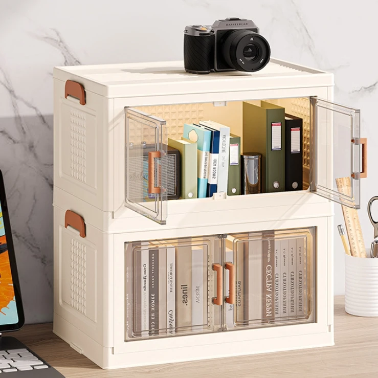 ODM/OEM 85cm Length Multipurpose Plastic Collapsible Box Easy Installation Folding Storage Cabinet with Doors Wardrobe Clothes