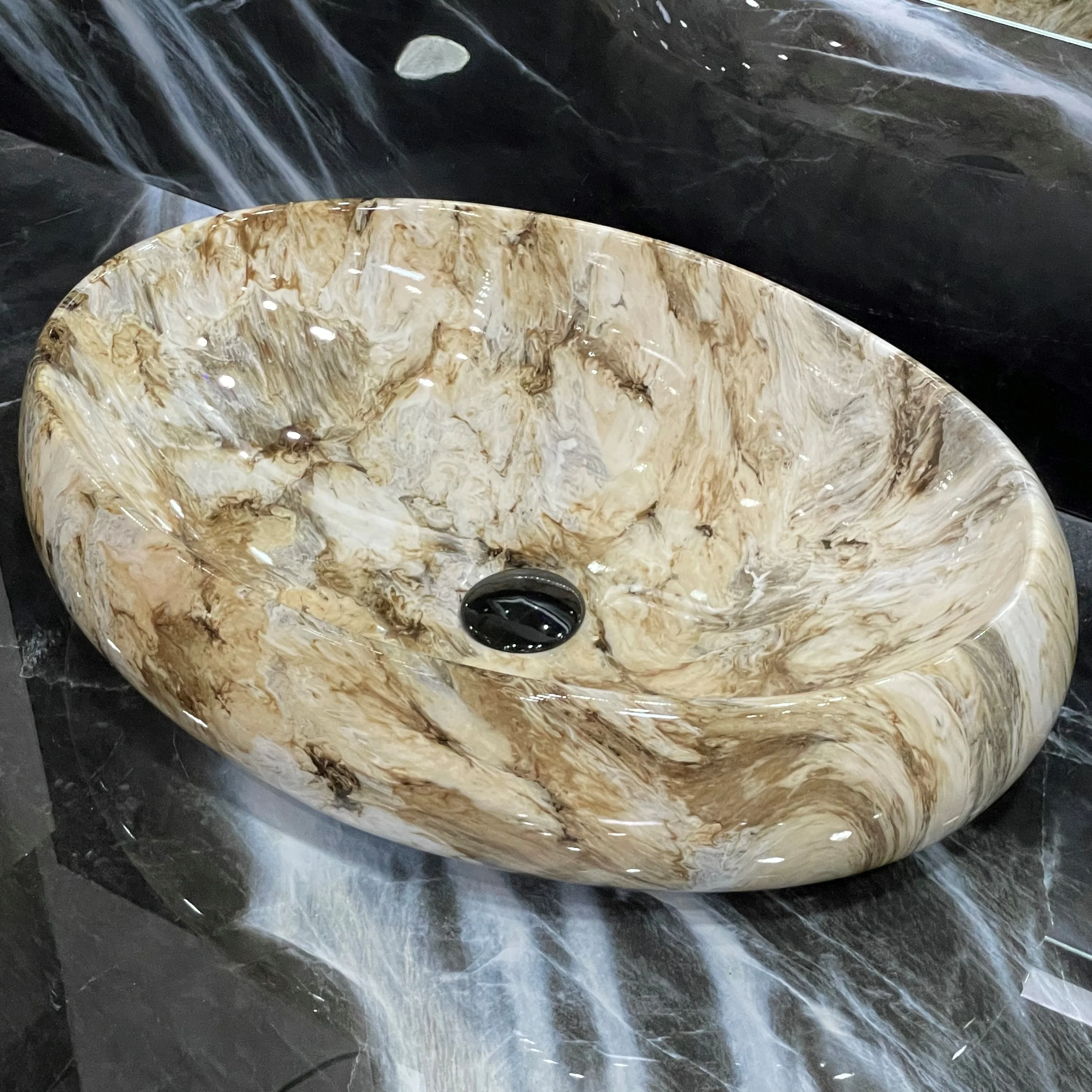 hot sale ceramic marble color wash basin bathroom stone basin with cheap price in indian