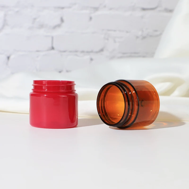 Plastic Bottles And Jars Supplier Amber Small 30ml cosmetic Plastic Jars