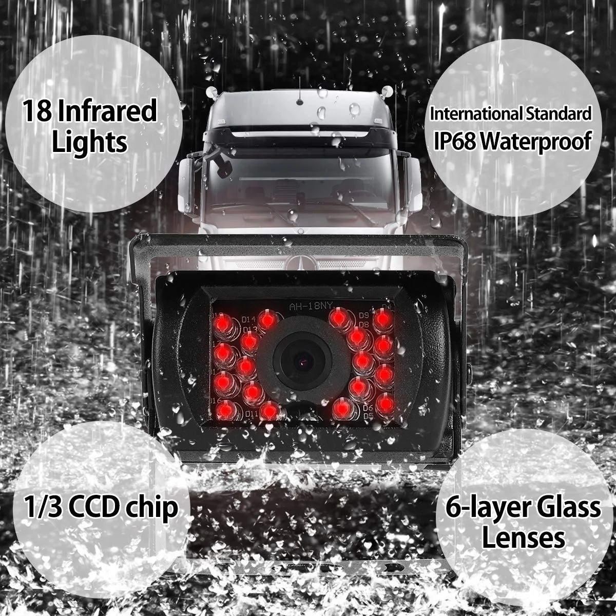 OEM AHD Camera IP68 Waterproof Night Vision Outdoor Truck Bus Rear Front View Camera
