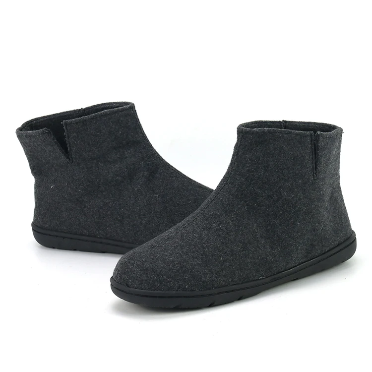 Custom Soft Comfy Winter Warm Unisex Slip On Felt Boots Outdoor Wool Slippers for Women