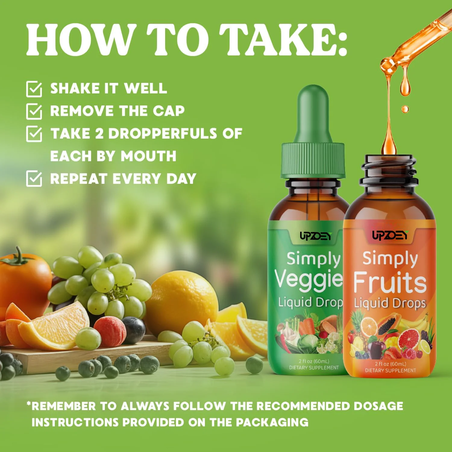 Private Label Fruit and Vegetable Drops Packed Vitamins & Minerals Enhance the Natural Energy,Boost the Immune System for Adult