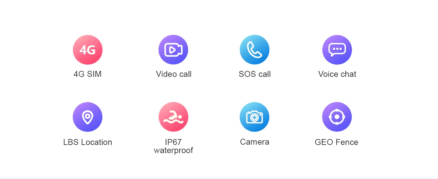 Casmoo 4G Children Positioning Watch HD Video Calling Alarm Clock Disable Mode Multi-function Smart Watch