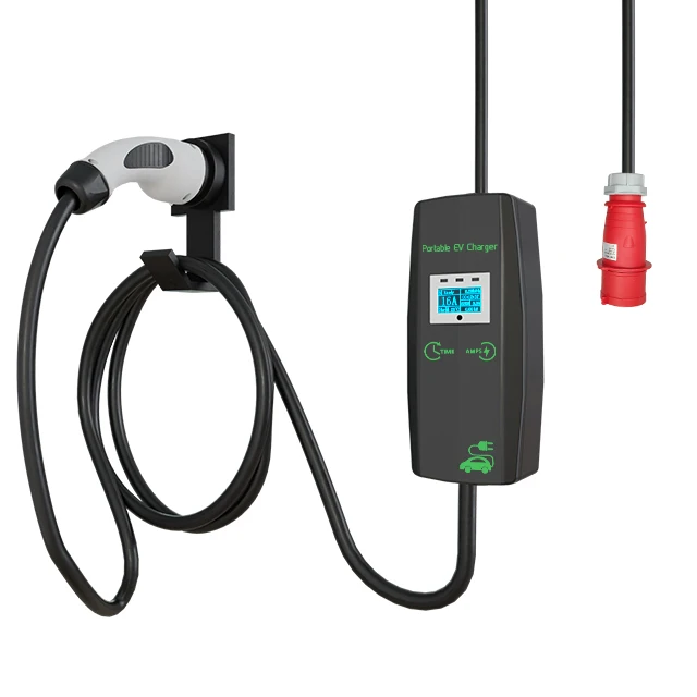 Khons AC European Standard type 2 Smart portable ev charger ev charging gun 7 kw 32A 80-265V with LED display