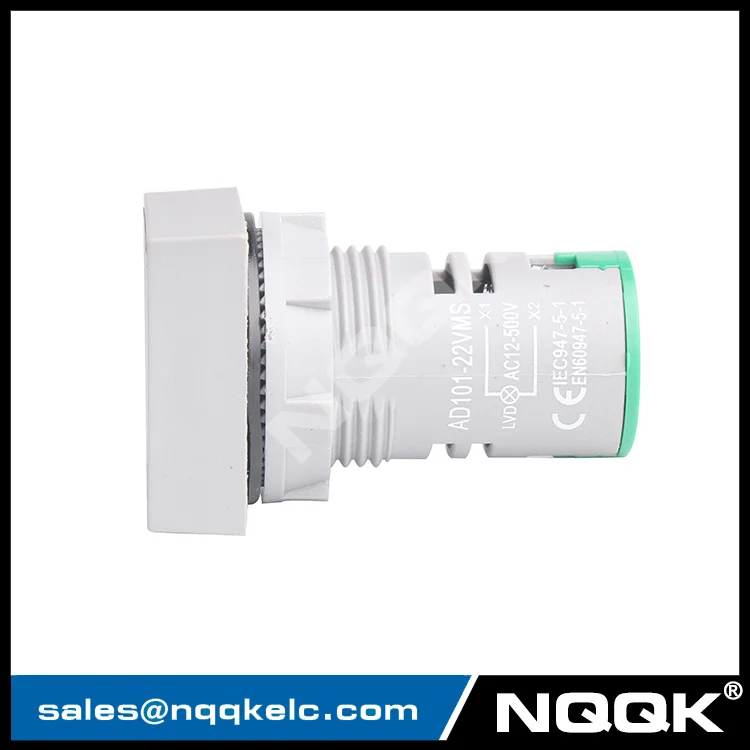 AD16 22 мм квадратный зеленый мини-индикатор лампа Цифровой вольтметр Вольтметр AC 0-500 В