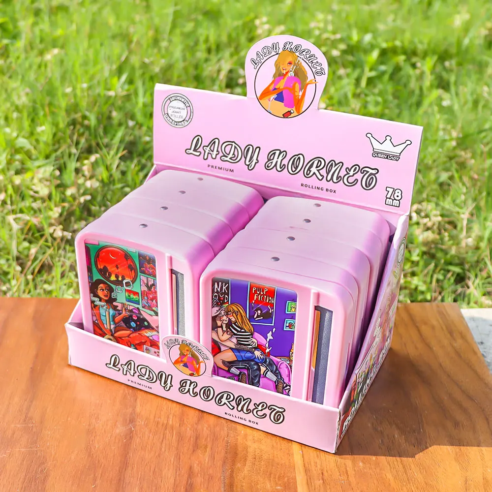 New arrival pattern 78mm Plastic Cigarette Tobacco Smoking Rolling Machine  Box