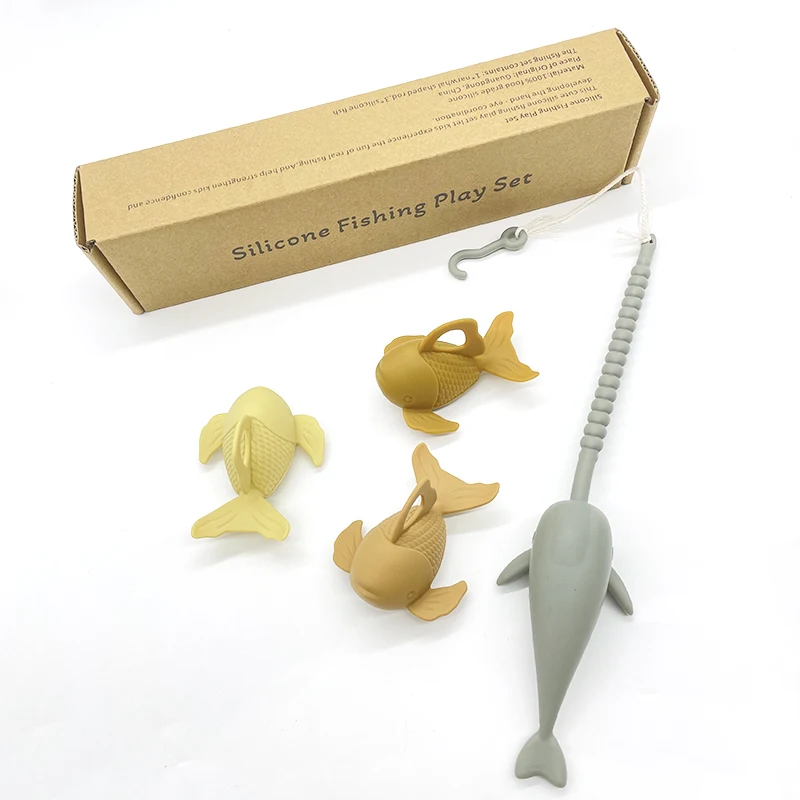 2024 New Easy Play Soft Silicone Fishing Toy for Toddlers & Kids | Montessori Toy Gift for Toddlers And Kids, Water Play Toys