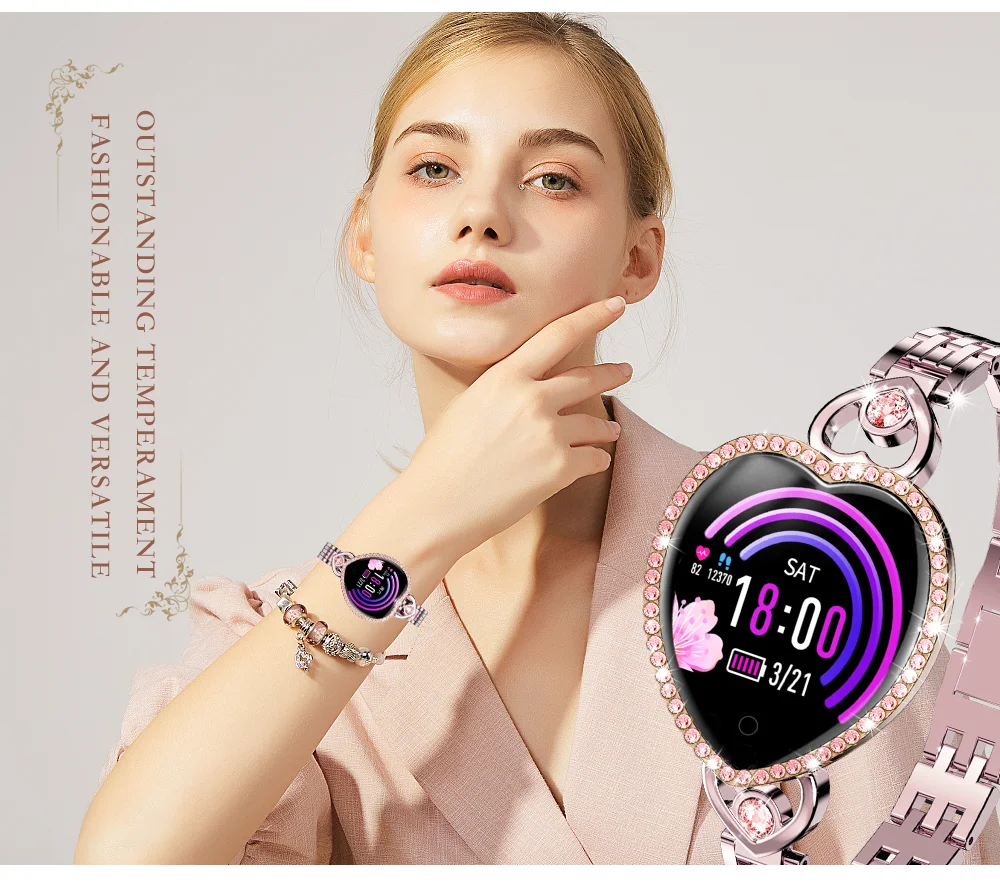 
2020 hot selling smart watch women smart watch IP68 waterproof Heart Rate Blood Pressure Monitor Gifts For Ladies 