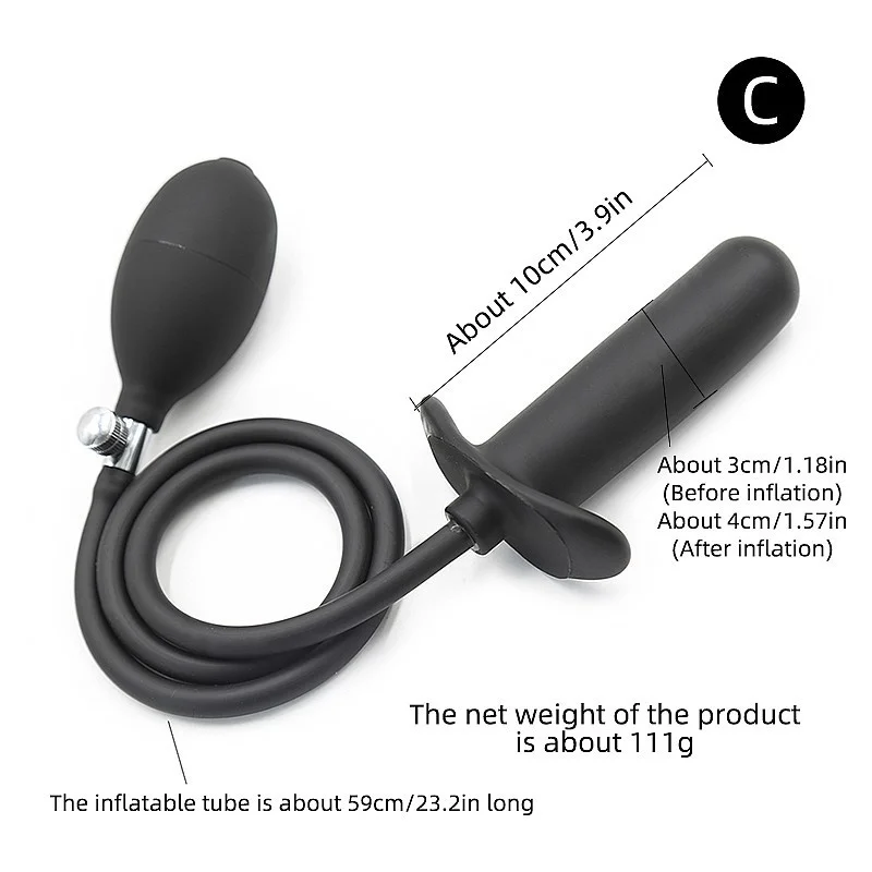 Hot selling Inflatable Anal Plug Expandable Dildo Pump Butt Plug Anal Dilator Prostate Massage Anus Extender Adult Sex Toys
