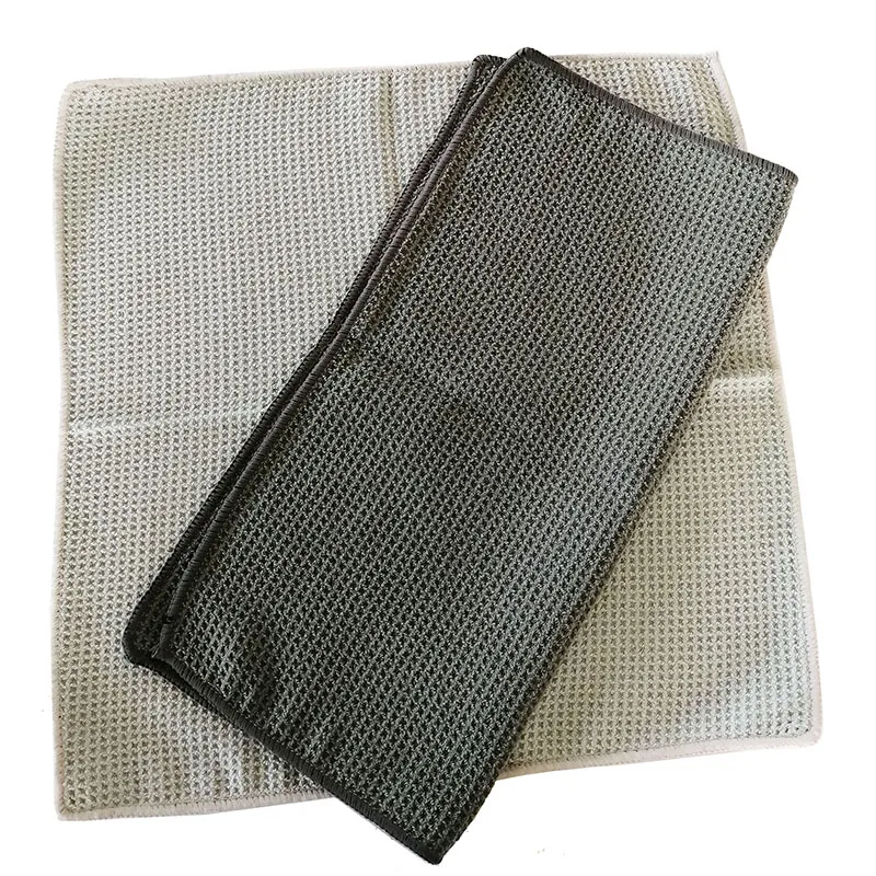 Микрофибра Пылезащитная ткань сотовая тарелка Вафельная Ткань
