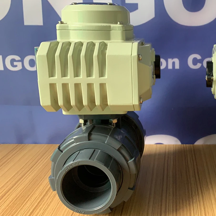  Водонепроницаемый двухсторонний шаровой клапан SONGO DN50 2 дюйма 12 В постоянного тока с ПВХ пластиковым